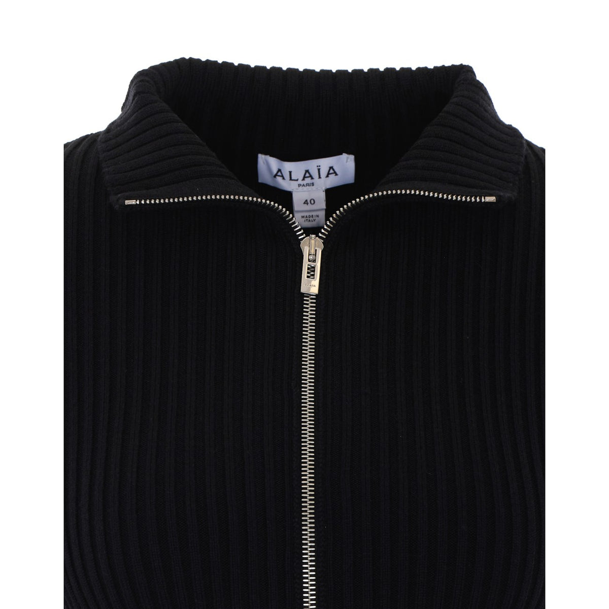 Alaia Women Peplum Cardigan With Enginereed Ribs