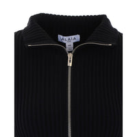Alaia Women Peplum Cardigan With Enginereed Ribs