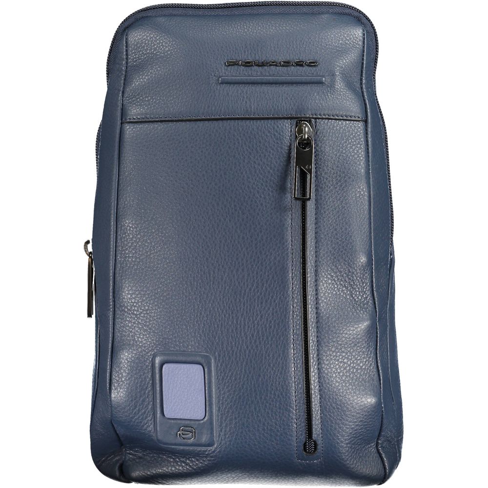 Piquadro Blue Leather Men Shoulder Men's Bag