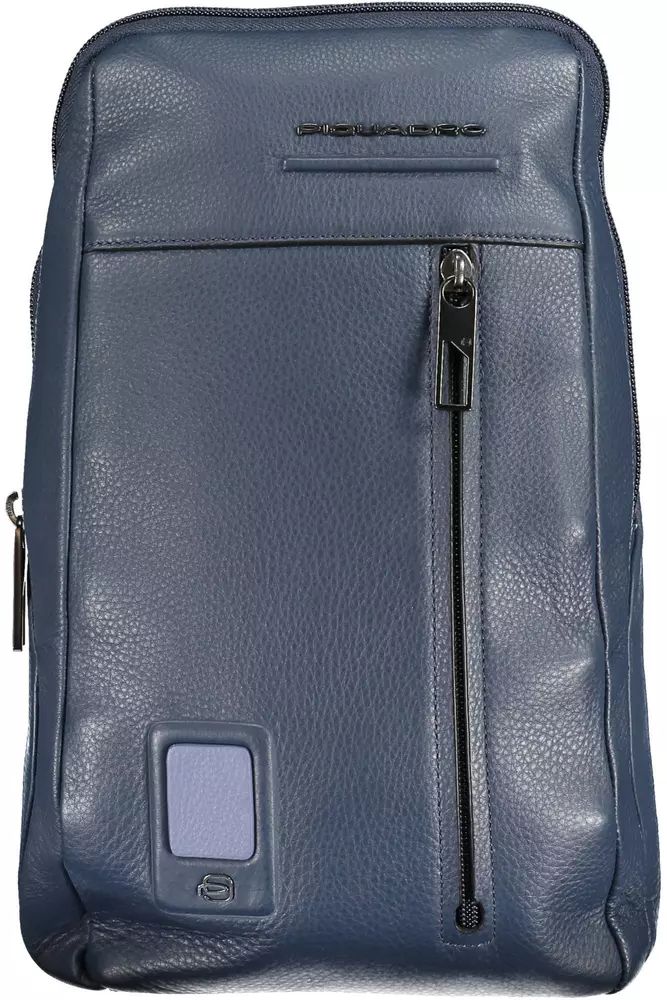 Piquadro Blue Leather Men Shoulder Men's Bag