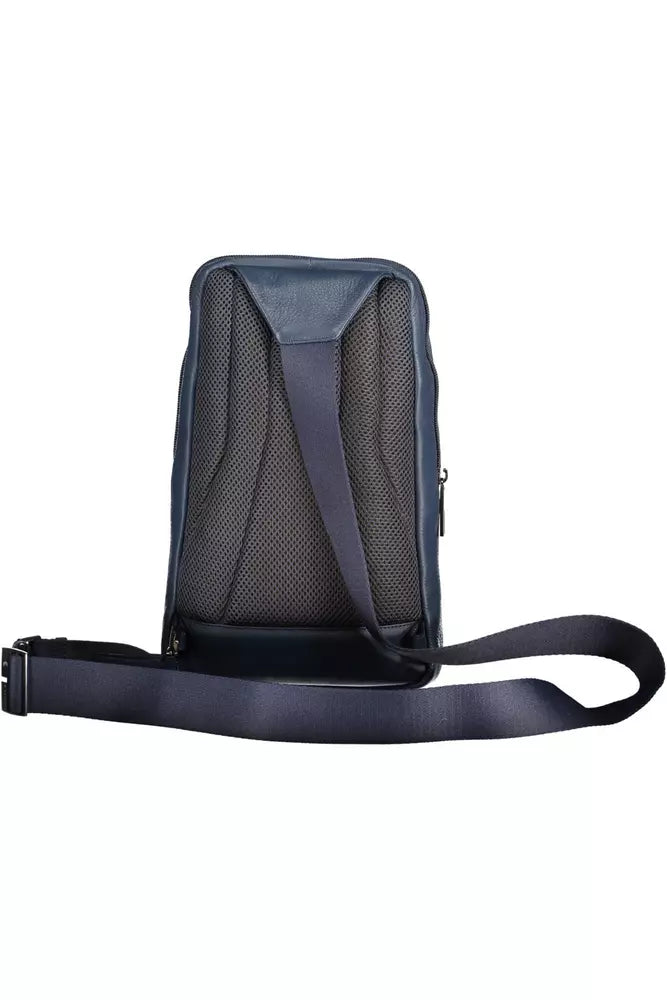 Piquadro Blue Leather Men Shoulder Men's Bag