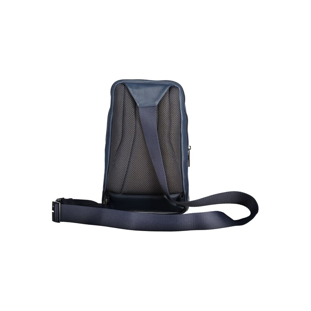 Piquadro Blue Leather Men Shoulder Men's Bag