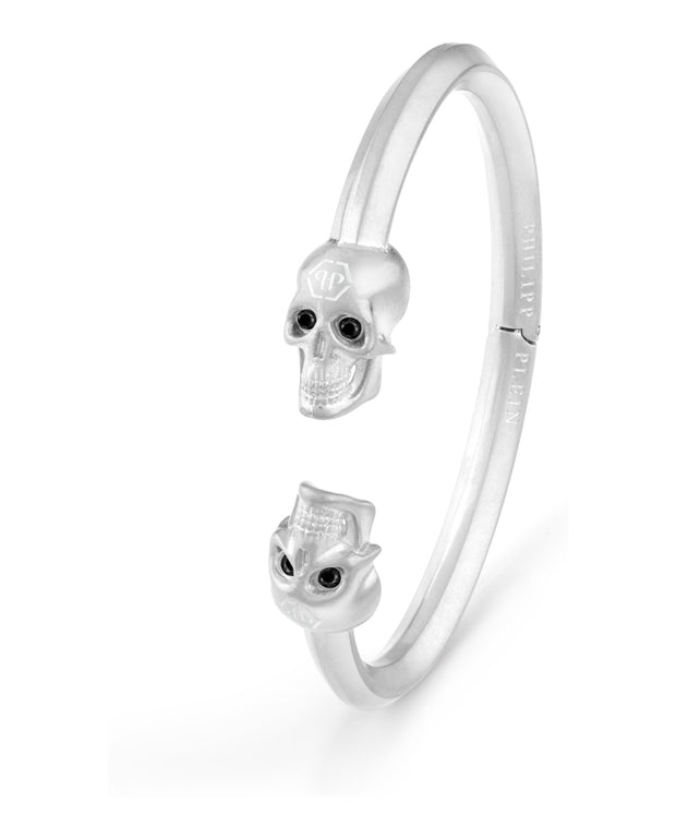 Philipp Plein Mens  3D $kull Crystal Bangle Bracelet