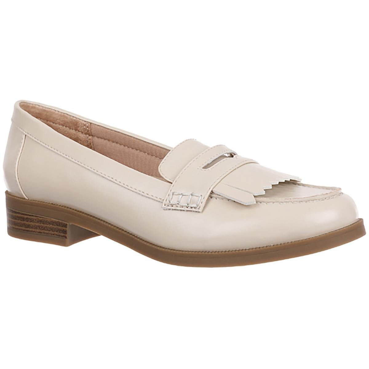 Santana Womens Fringe Faux Leather Loafers