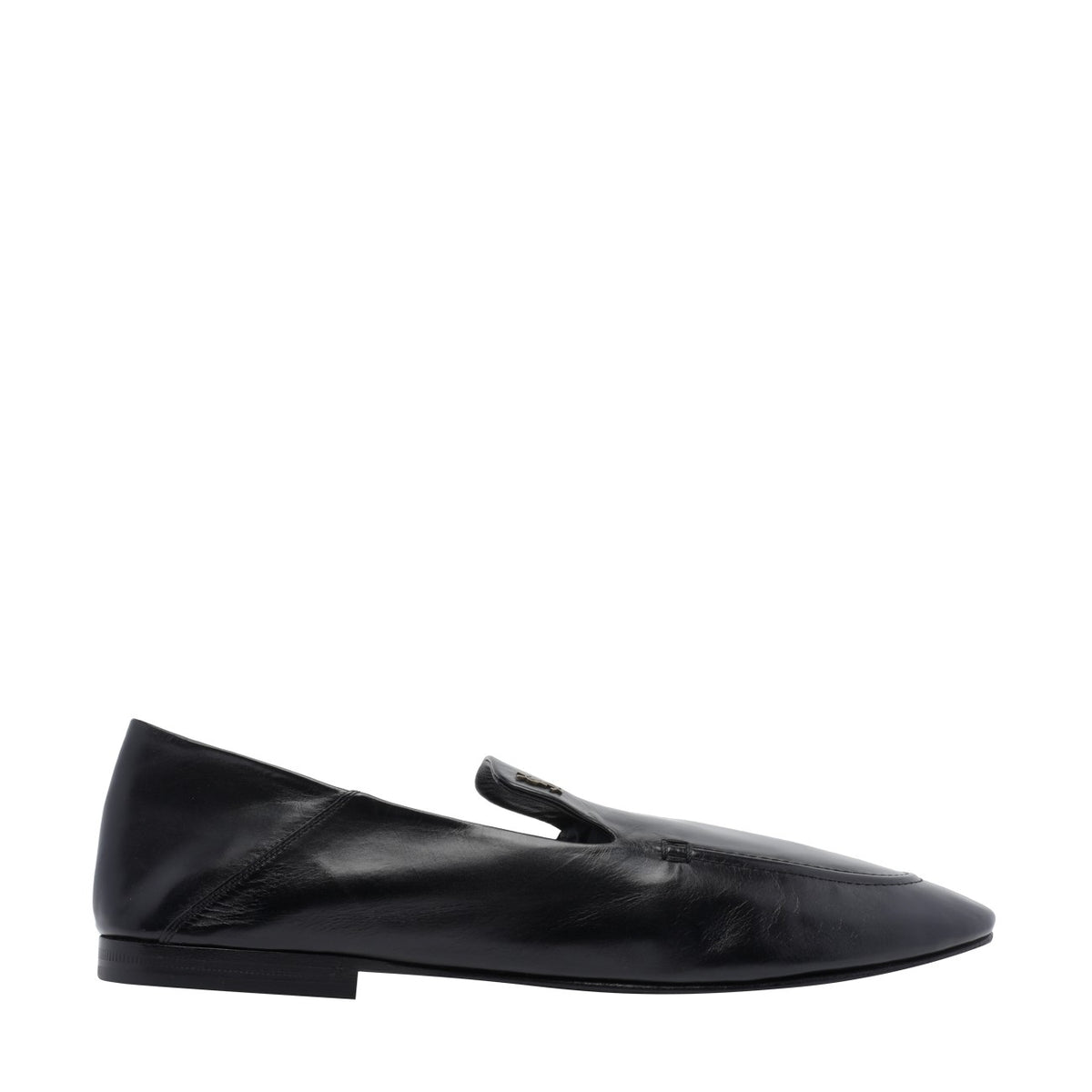 Saint Laurent Men Plain Leather Loafers
