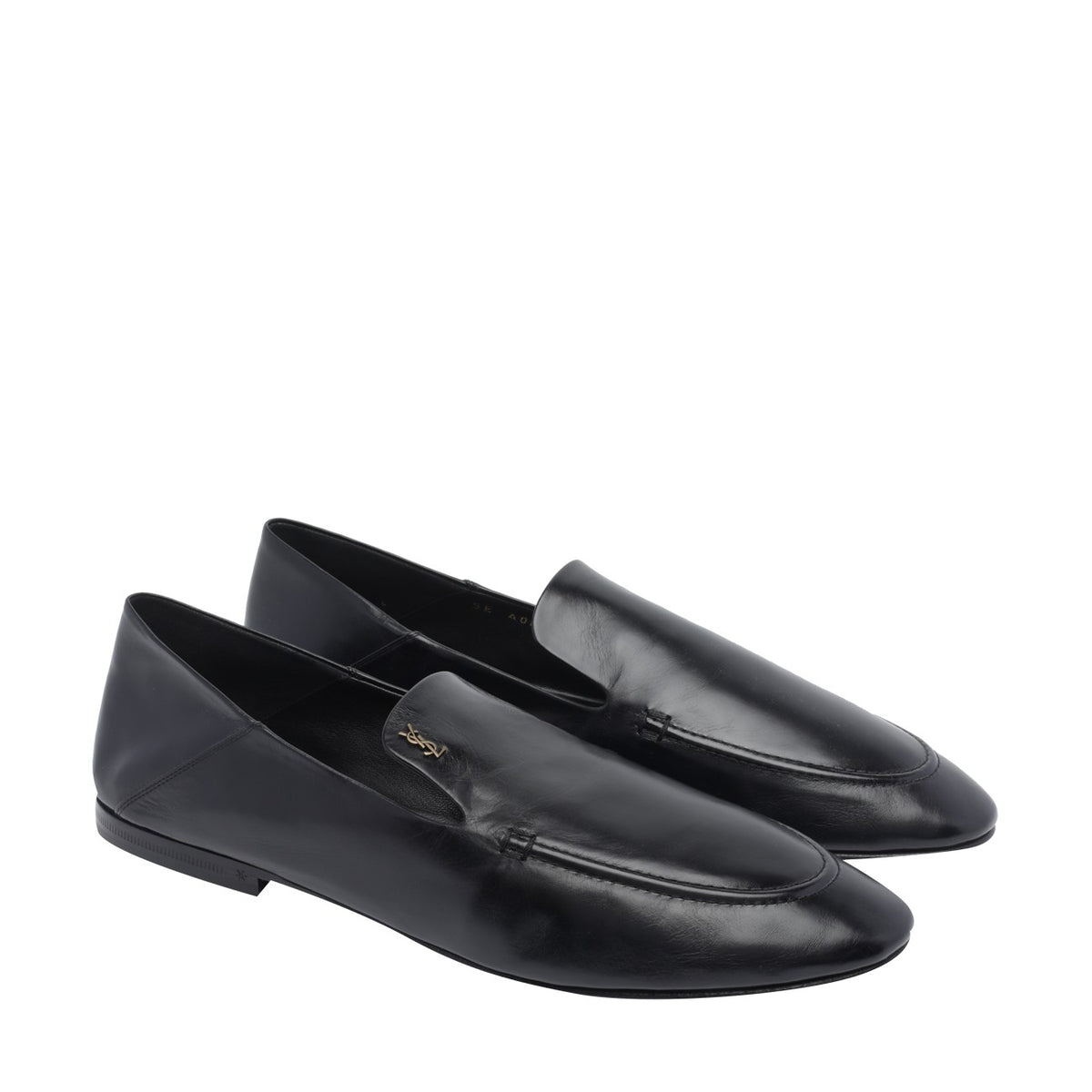 Saint Laurent Men Plain Leather Loafers