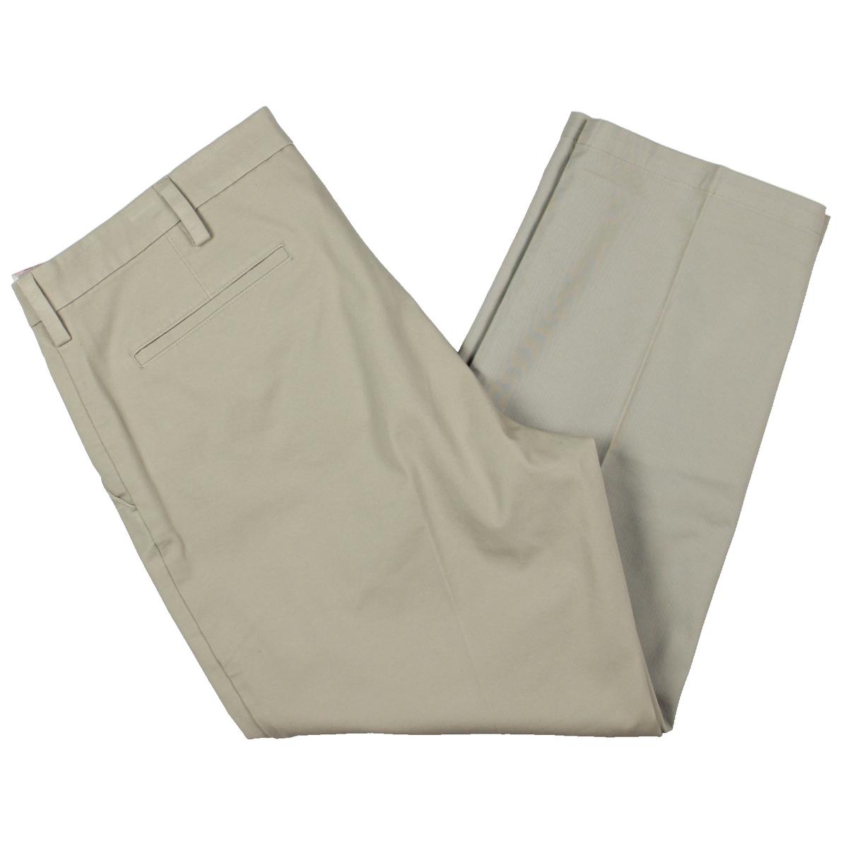 Mens Khaki Classic Fit Dress Pants
