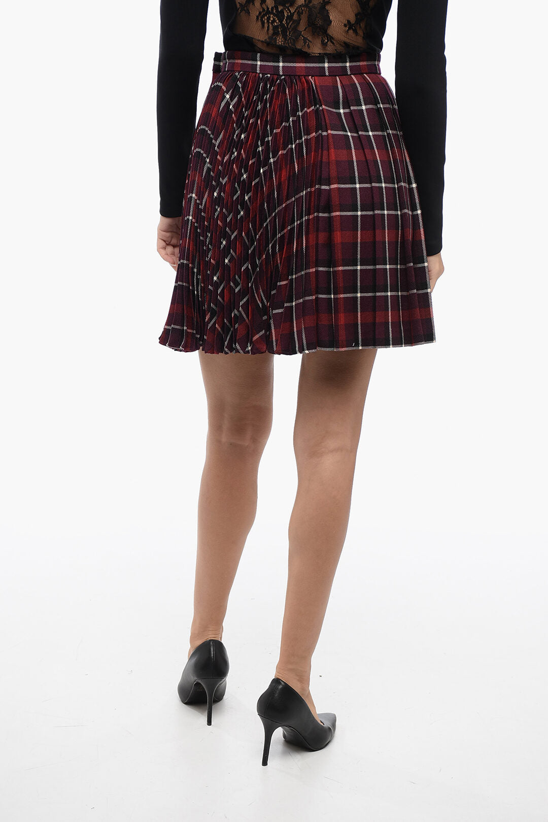 Dior Plissé Miniskirt with Check Pattern