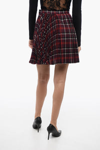 Dior Plissé Miniskirt with Check Pattern