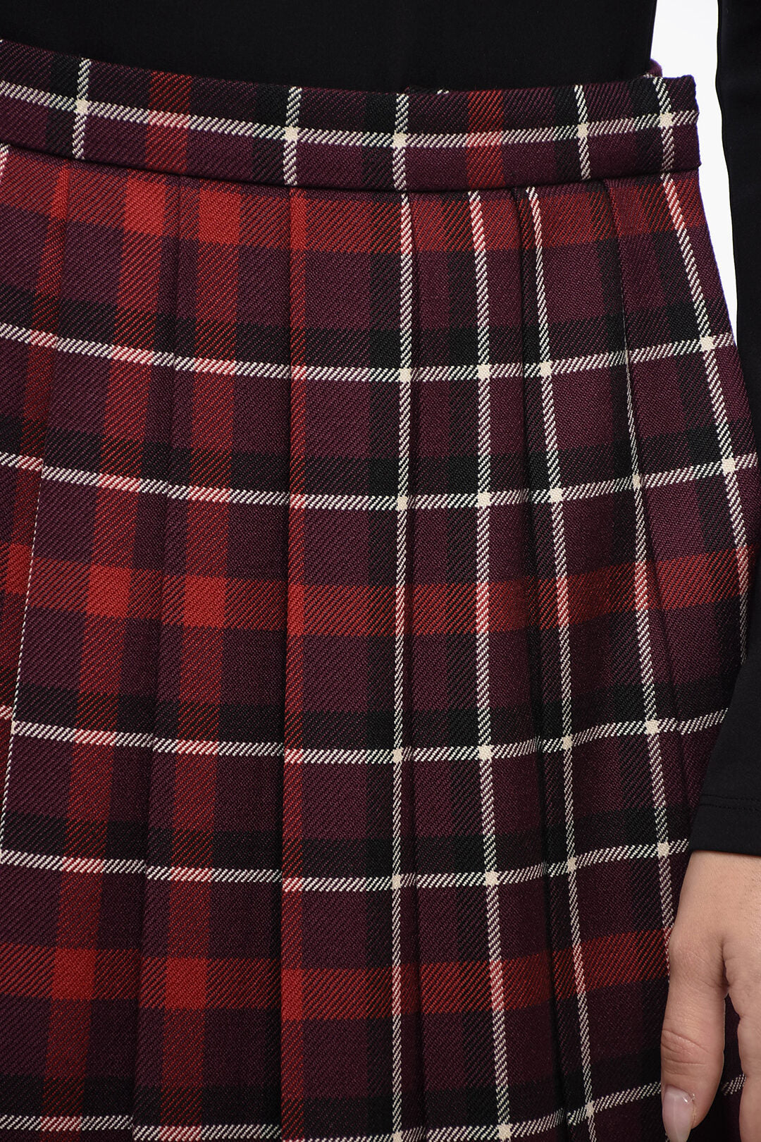 Dior Plissé Miniskirt with Check Pattern