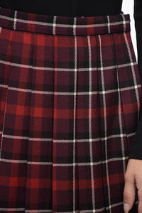 Dior Plissé Miniskirt with Check Pattern