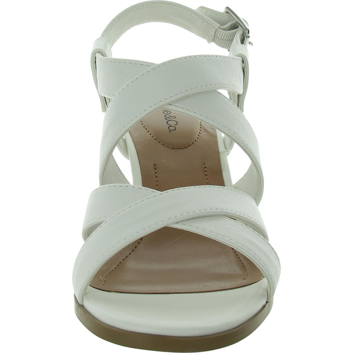 Honniee Womens Faux Suede Criss-Cross Slingback Sandals