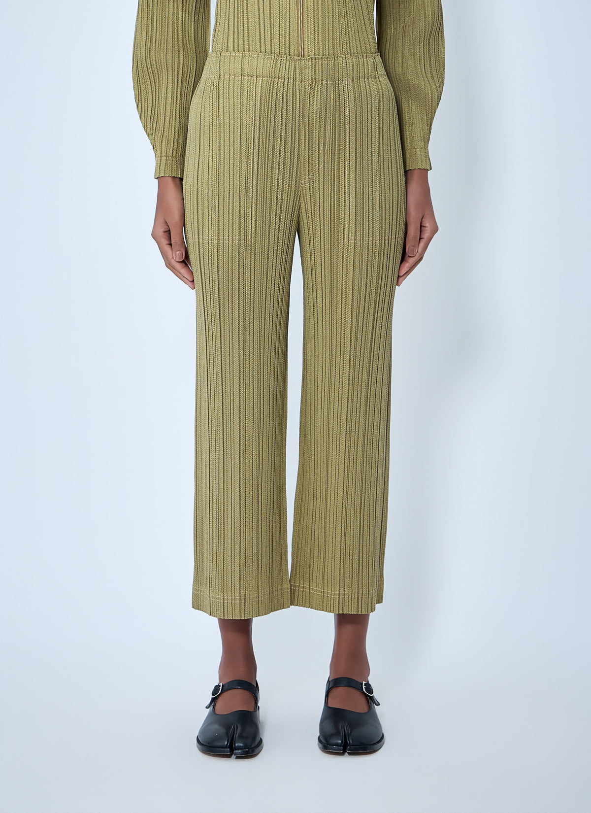 Pleats Please Issey Miyake Women Ribbed Knit Pants