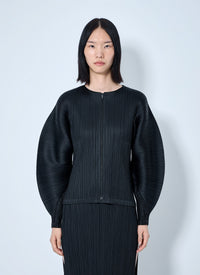 Pleats Please Issey Miyake Women Pleated Zip-Up Top