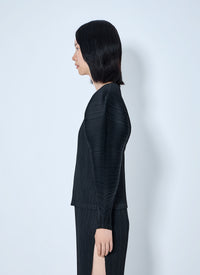 Pleats Please Issey Miyake Women Pleated Zip-Up Top