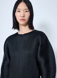 Pleats Please Issey Miyake Women Pleated Zip-Up Top