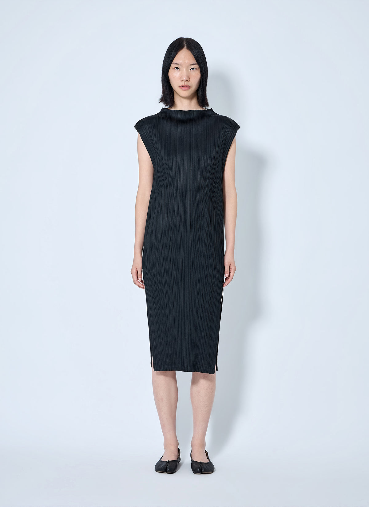 Pleats Please Issey Miyake Women Swing Solid Tunic Dress