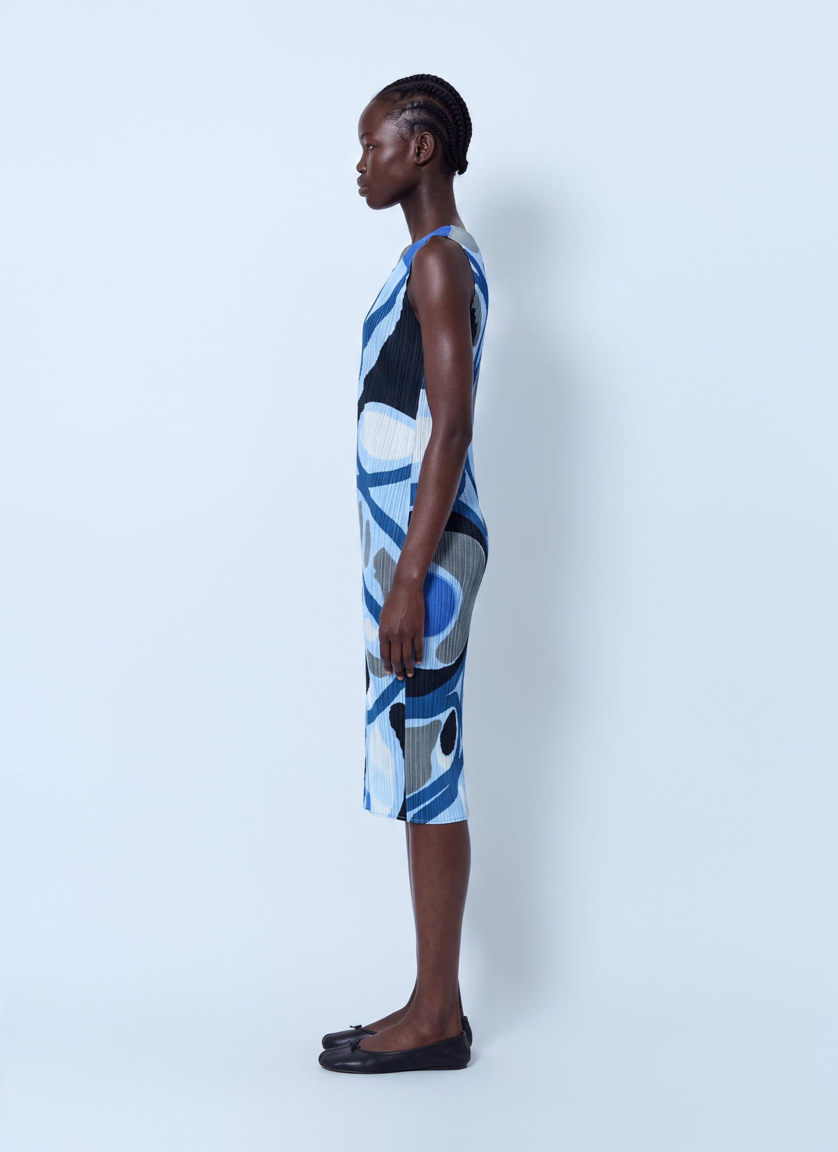 Pleats Please Issey Miyake Women Roll Pleated Midi Dress