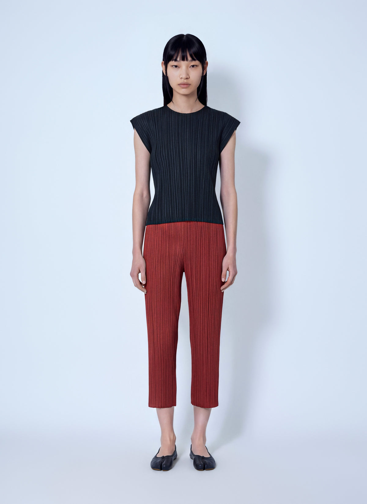 Pleats Please Issey Miyake Women Pleated Cropped Trousers