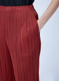 Pleats Please Issey Miyake Women Pleated Cropped Trousers