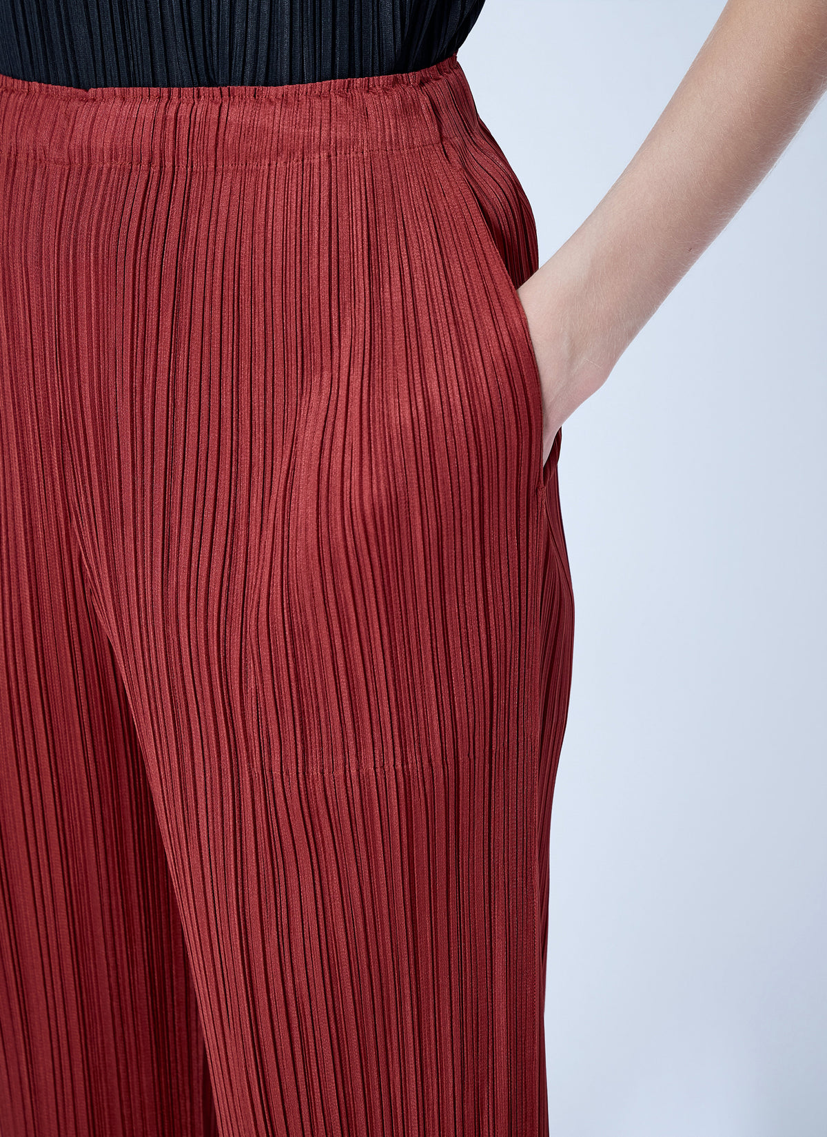 Pleats Please Issey Miyake Women Pleated Cropped Trousers