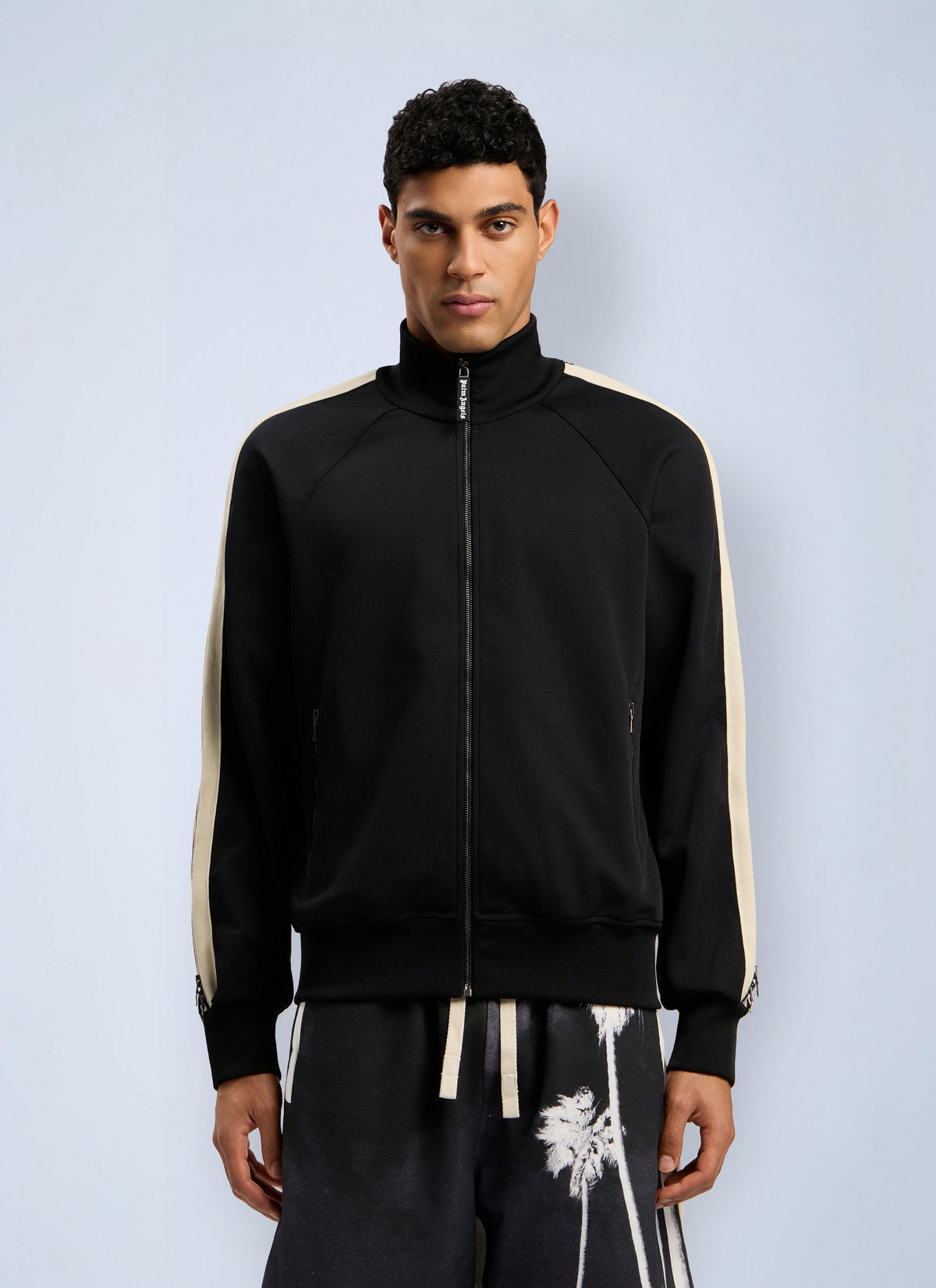 Palm Angels Men Performance Zip-Up Track Jacket