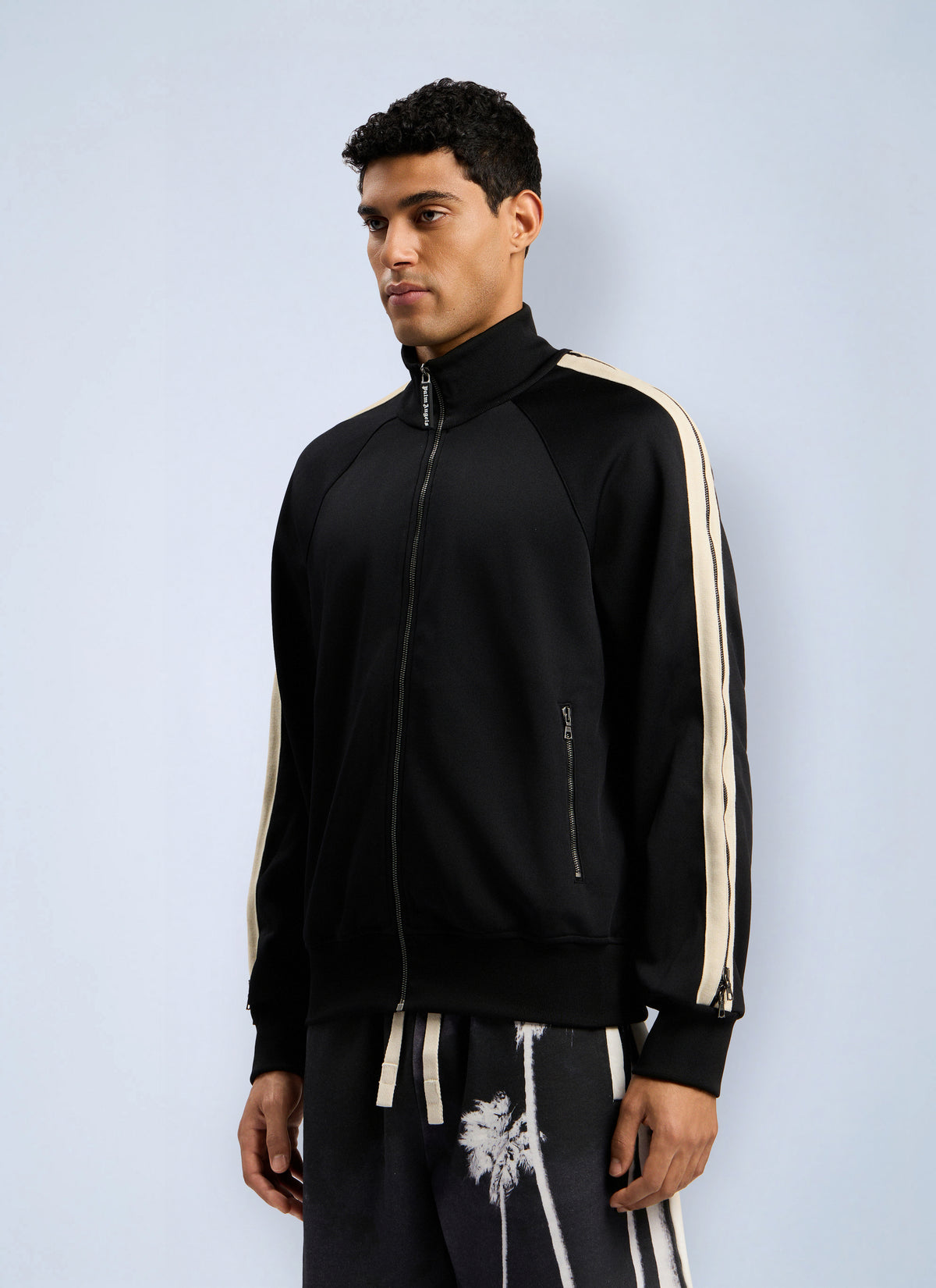 Palm Angels Men Performance Zip-Up Track Jacket