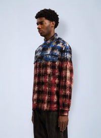 Palm Angels Men Curved Logo Check Shirt