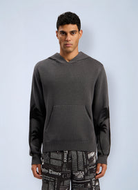 Palm Angels Men Back Palms Knit Hooded Sweatshirt