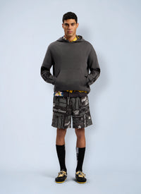 Palm Angels Men Back Palms Knit Hooded Sweatshirt