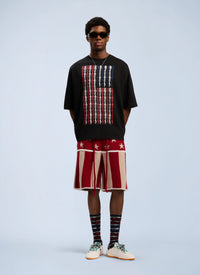 Palm Angels Men Flames Flag Loose T-Shirt