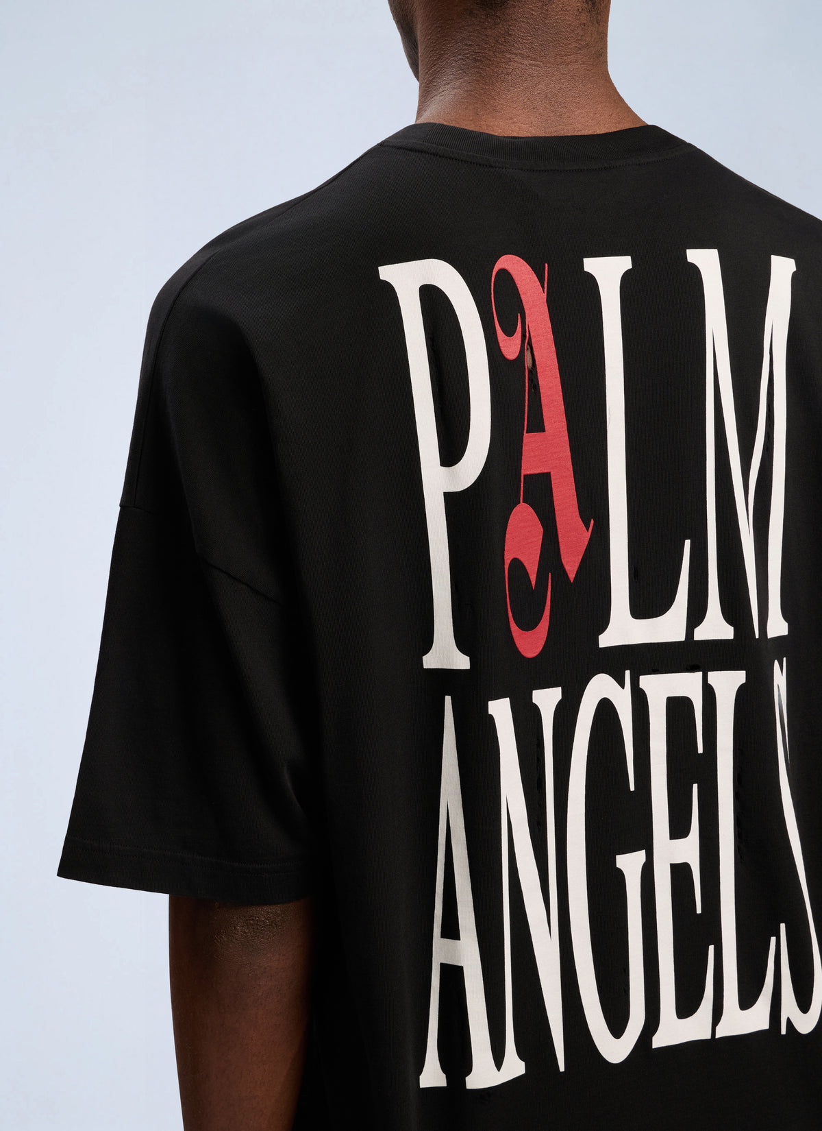 Palm Angels Men Flames Flag Loose T-Shirt