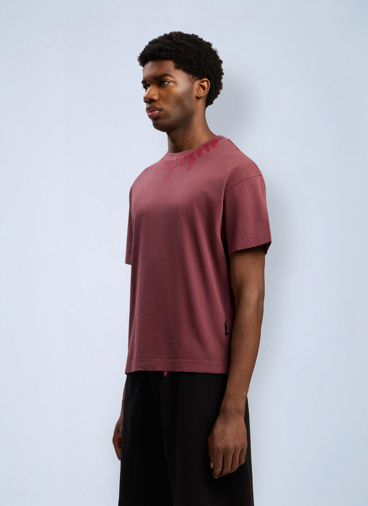 Palm Angels Men Neck Logo Regular T-Shirt