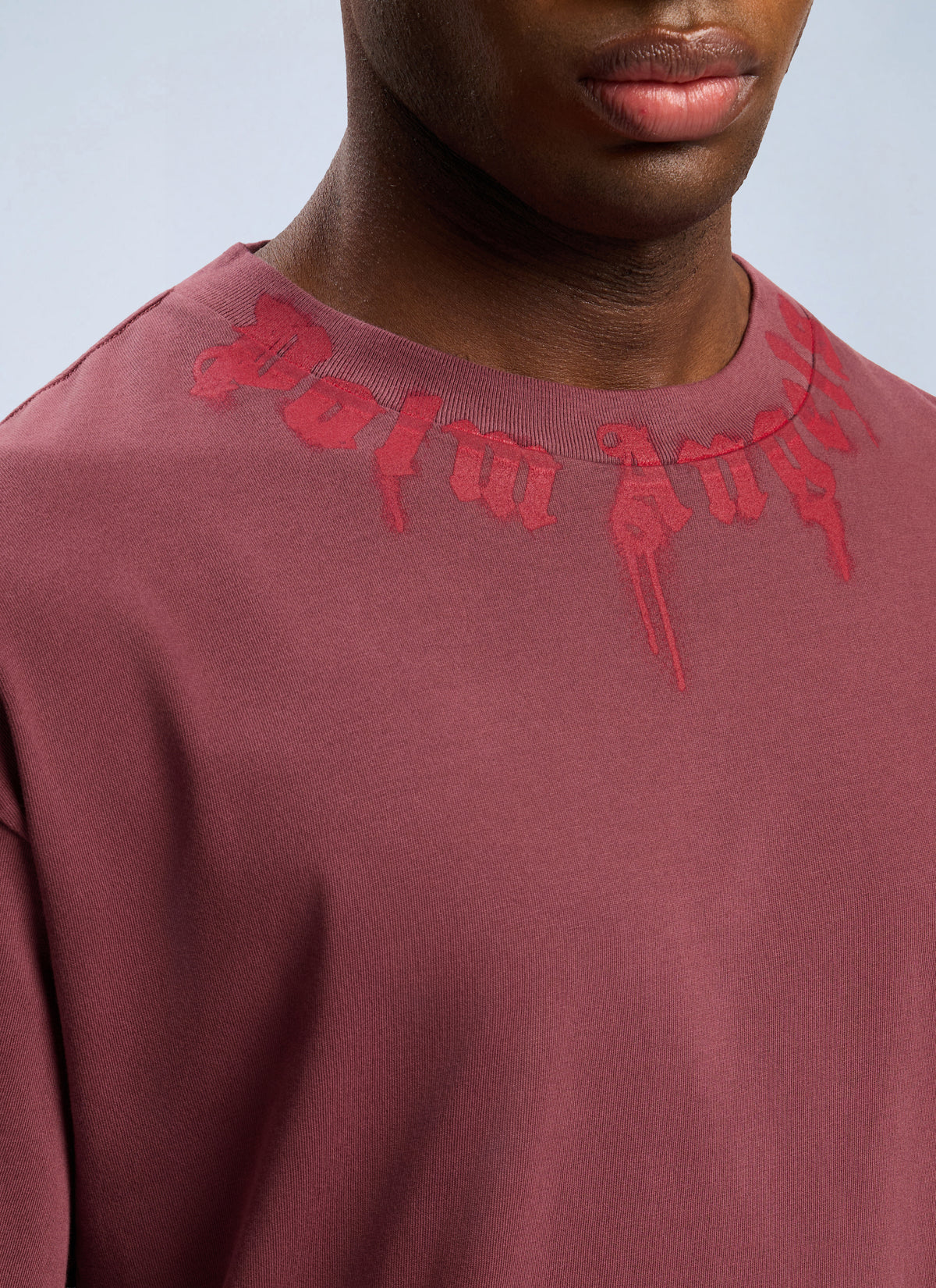 Palm Angels Men Neck Logo Regular T-Shirt