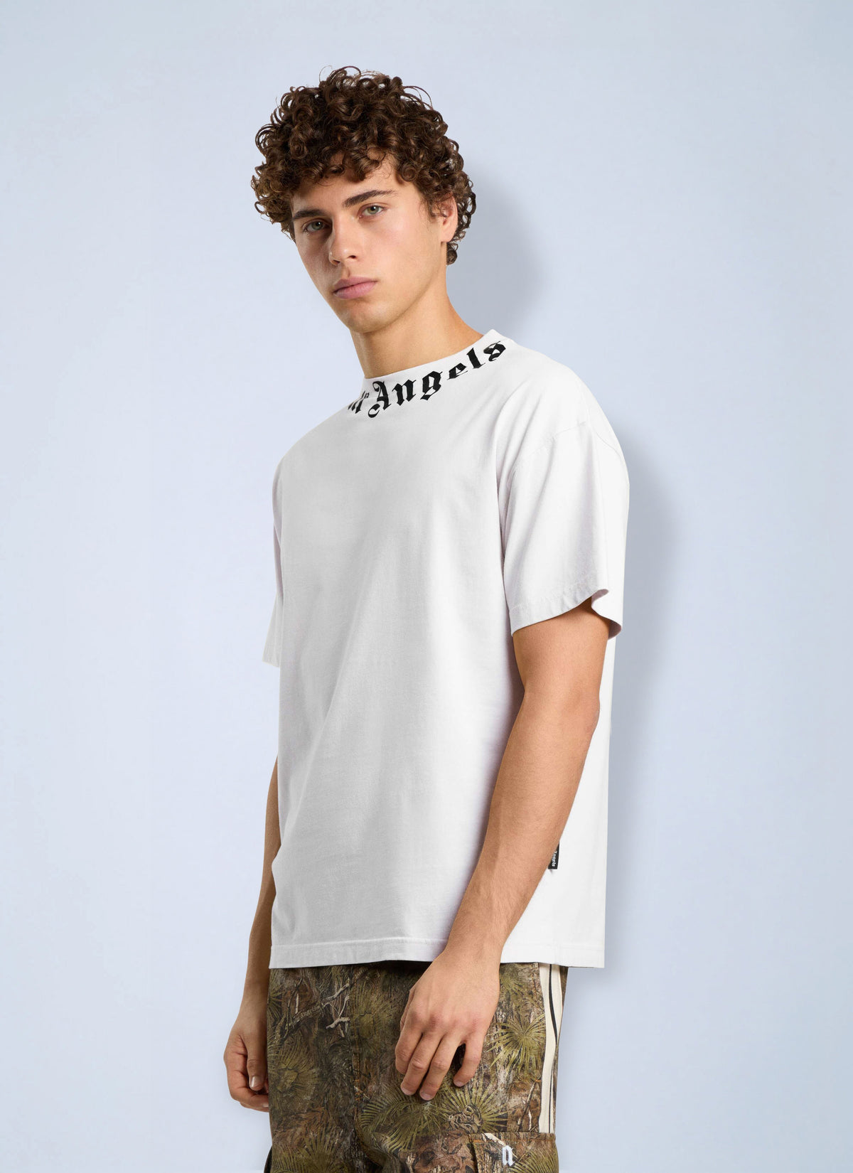 Palm Angels Men Neck Logo Regular Tee