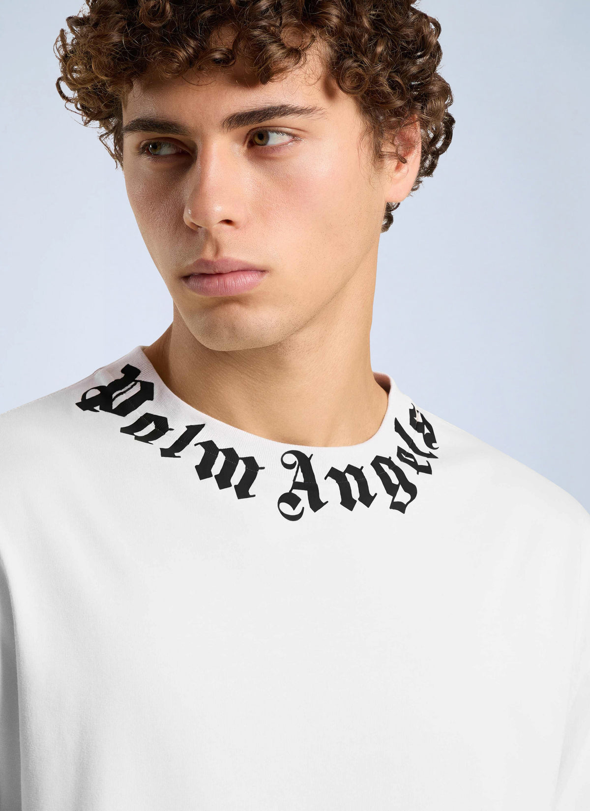 Palm Angels Men Neck Logo Regular Tee