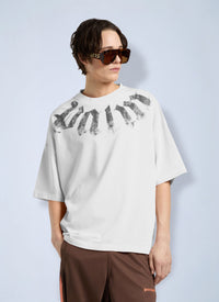 Palm Angels Men Big Neck Logo Loose Tee
