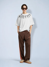 Palm Angels Men Big Neck Logo Loose Tee
