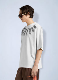 Palm Angels Men Big Neck Logo Loose Tee