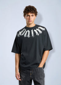 Palm Angels Men Big Neck Logo Loose Tee
