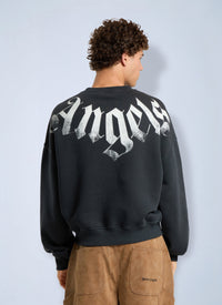 Palm Angels Palm Angels Men Big Neck Logo Loose Sweatshirt