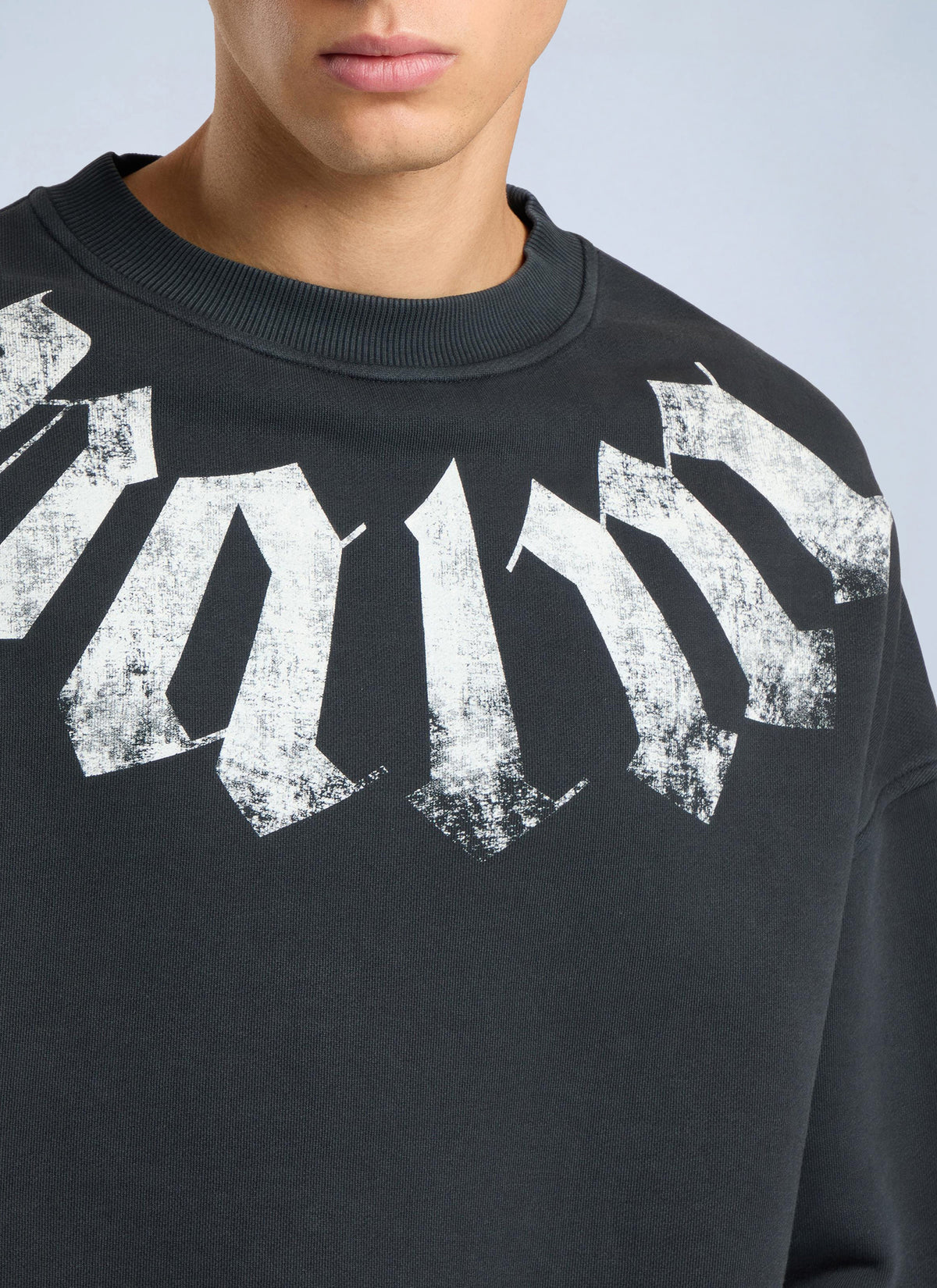 Palm Angels Palm Angels Men Big Neck Logo Loose Sweatshirt
