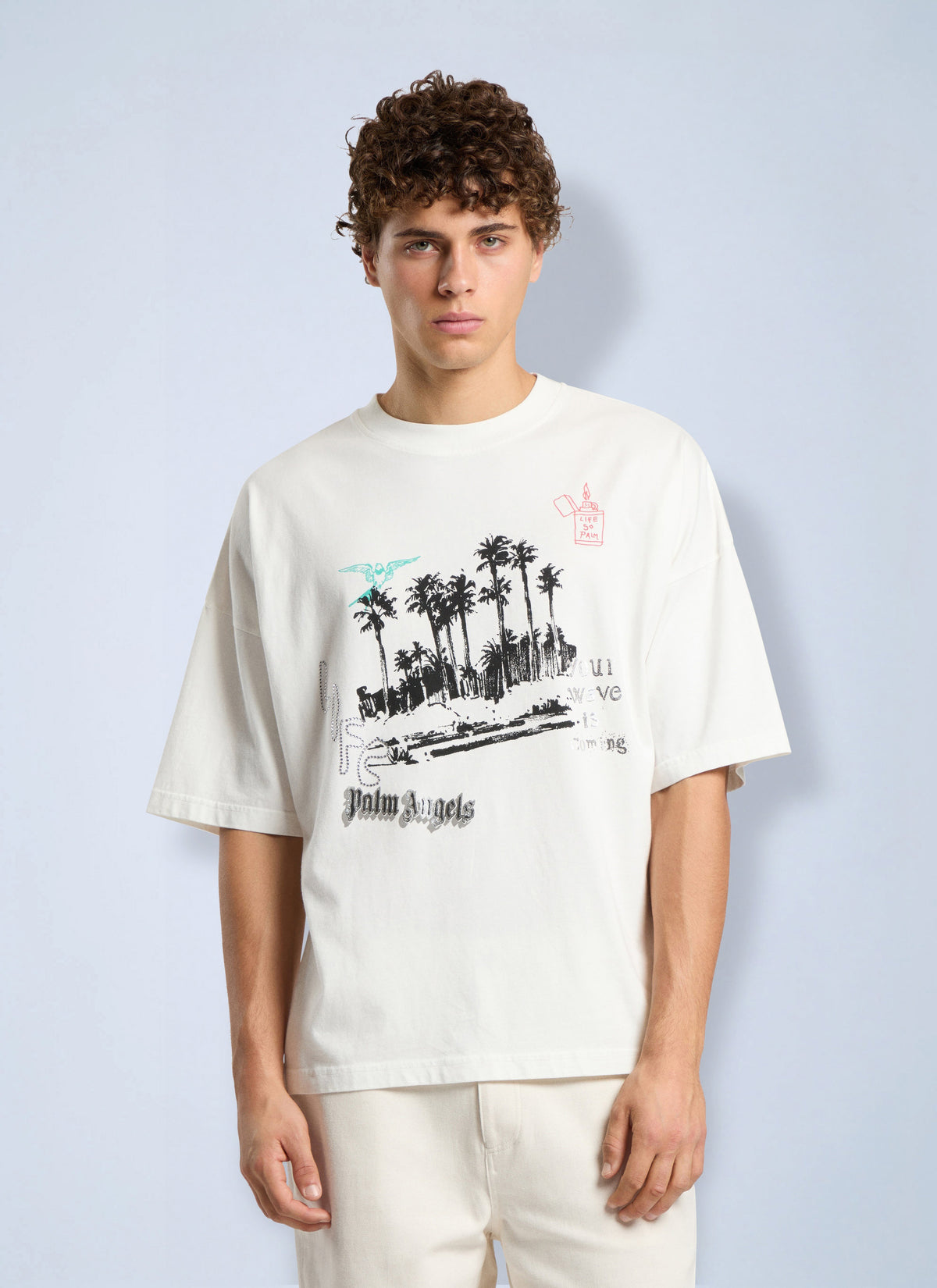 Palm Angels Men Palm Life Loose T-Shirt
