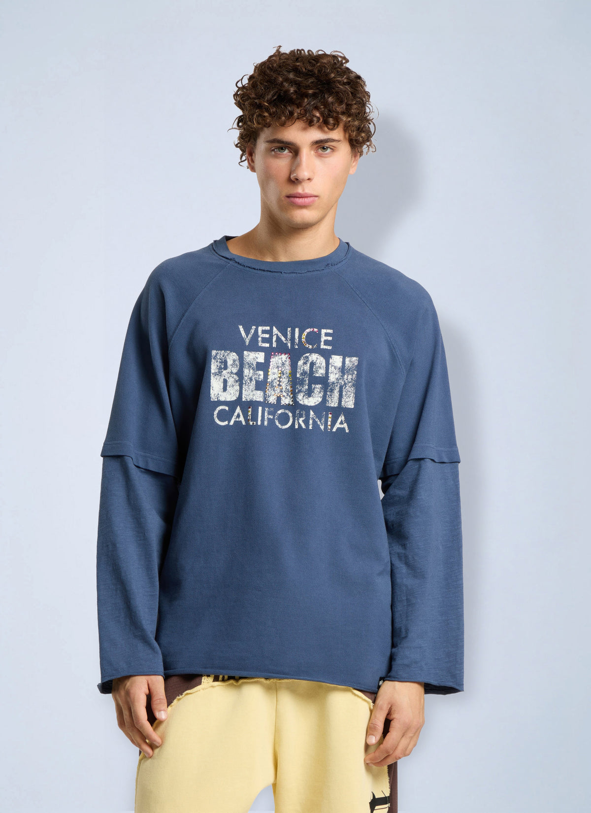 Palm Angels Palm Angels Men Cali Vibes Layered Tee L/S