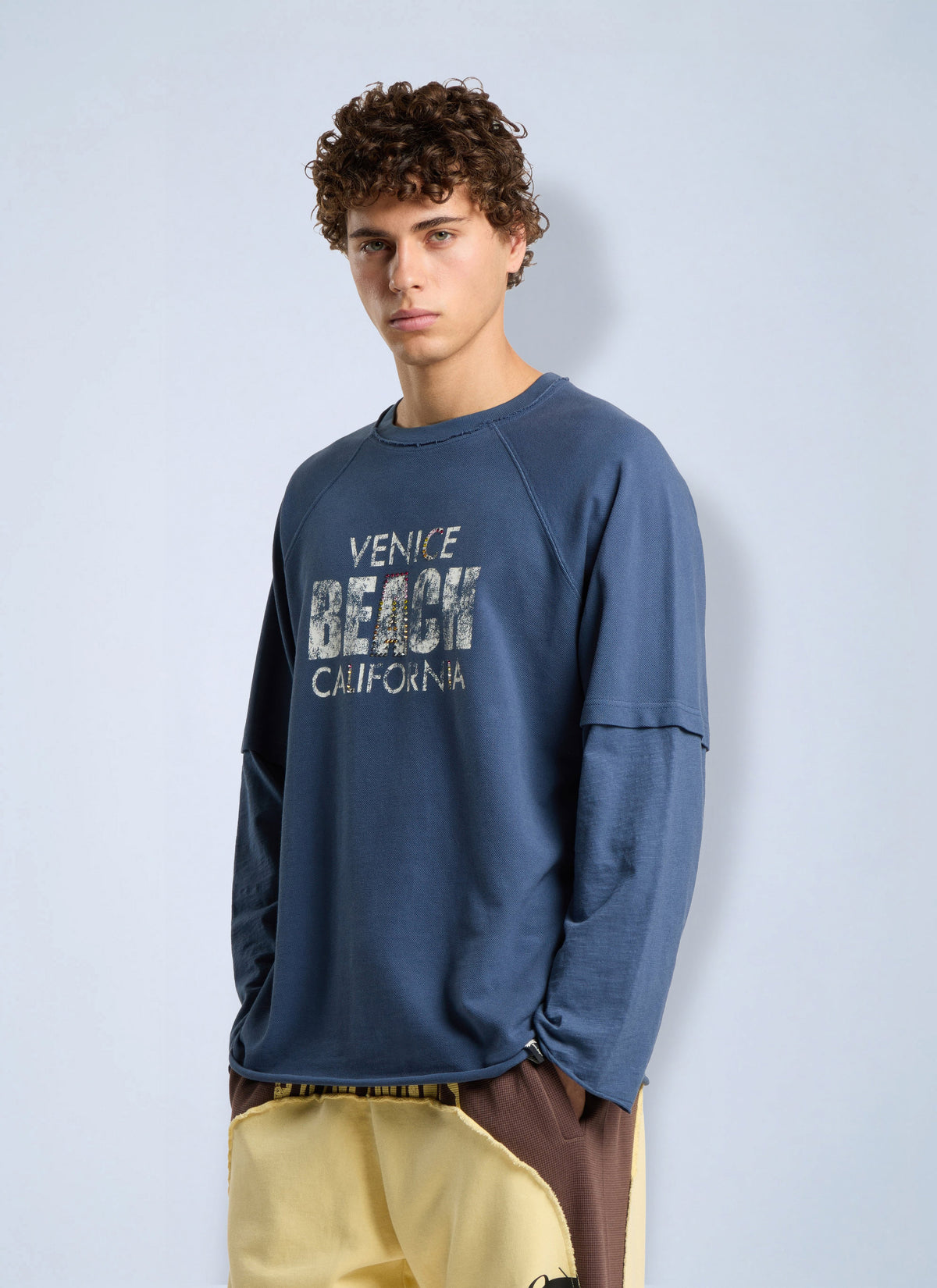 Palm Angels Palm Angels Men Cali Vibes Layered Tee L/S