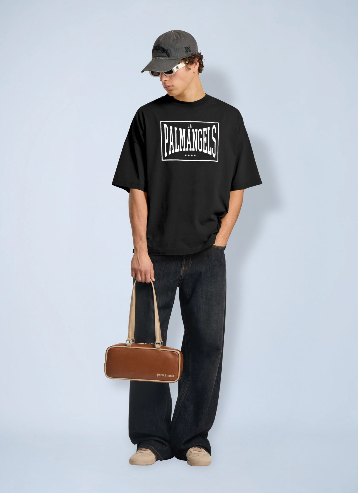 Palm Angels Palm Angels Men Vintage Box Logo Loose T-Shirt