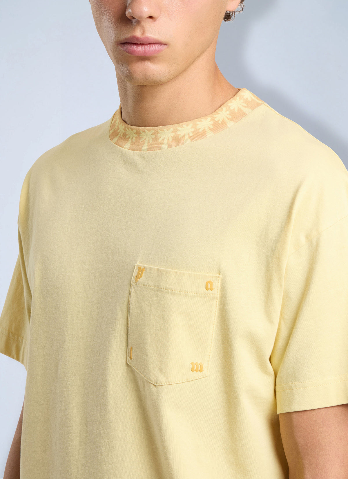 Palm Angels Palm Angels Men Palm Ribbed Regular T-Shirt