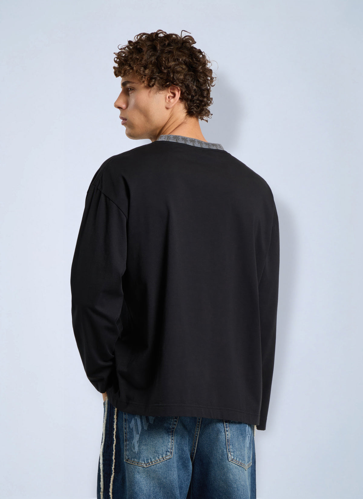 Palm Angels Palm Angels Men Palm Rib Regular Tee L/S