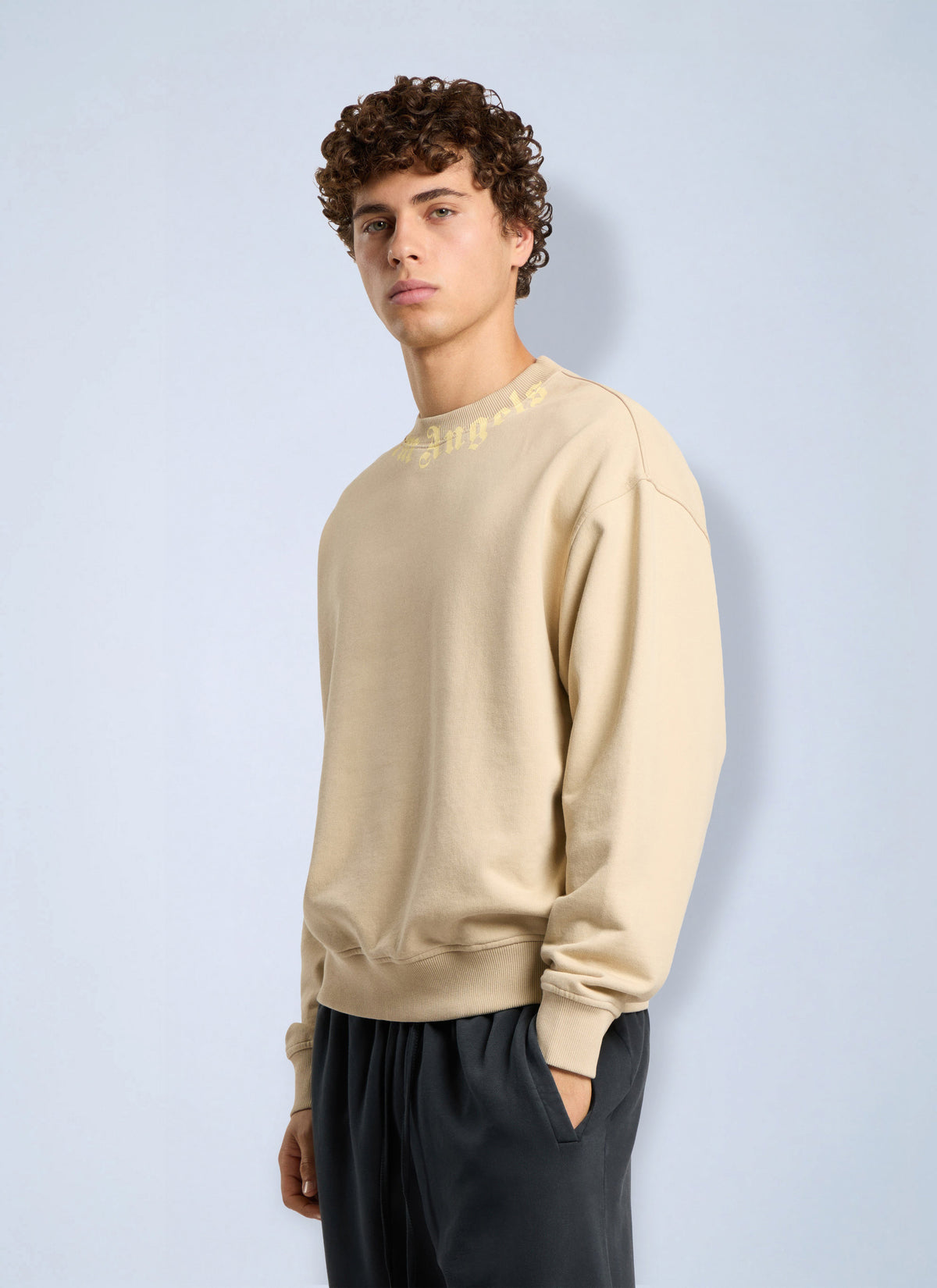 Palm Angels Palm Angels Men Neck Logo Regular Crew