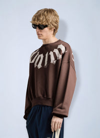Palm Angels Palm Angels Men Big Neck Logo Loose Sweatshirt